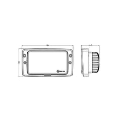 4x6 40W Agricultural OEM Replacement Cab LED Work Light for Class, Massey, & John Deere EMC CISPR 25 CLASS 4
