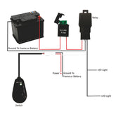 LED Light Wiring Harness Wire Cable Relay 3 Meter