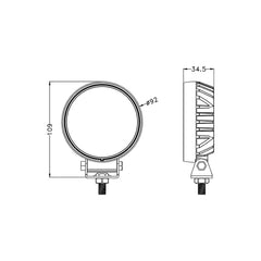Best LED Work Lights|3.5''16W 1280 LM|Wide Flood|12V 24V DC