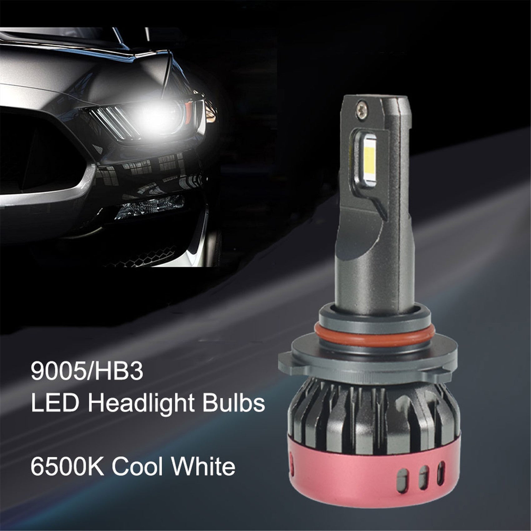 TOPPARTZ 2Pcs 9005/HB3 LED Headlight Bulbs,56W 9600LM 6500K Cool White Super Bright Auto High Beam/Low Beam LED Headlight Conversion Kit