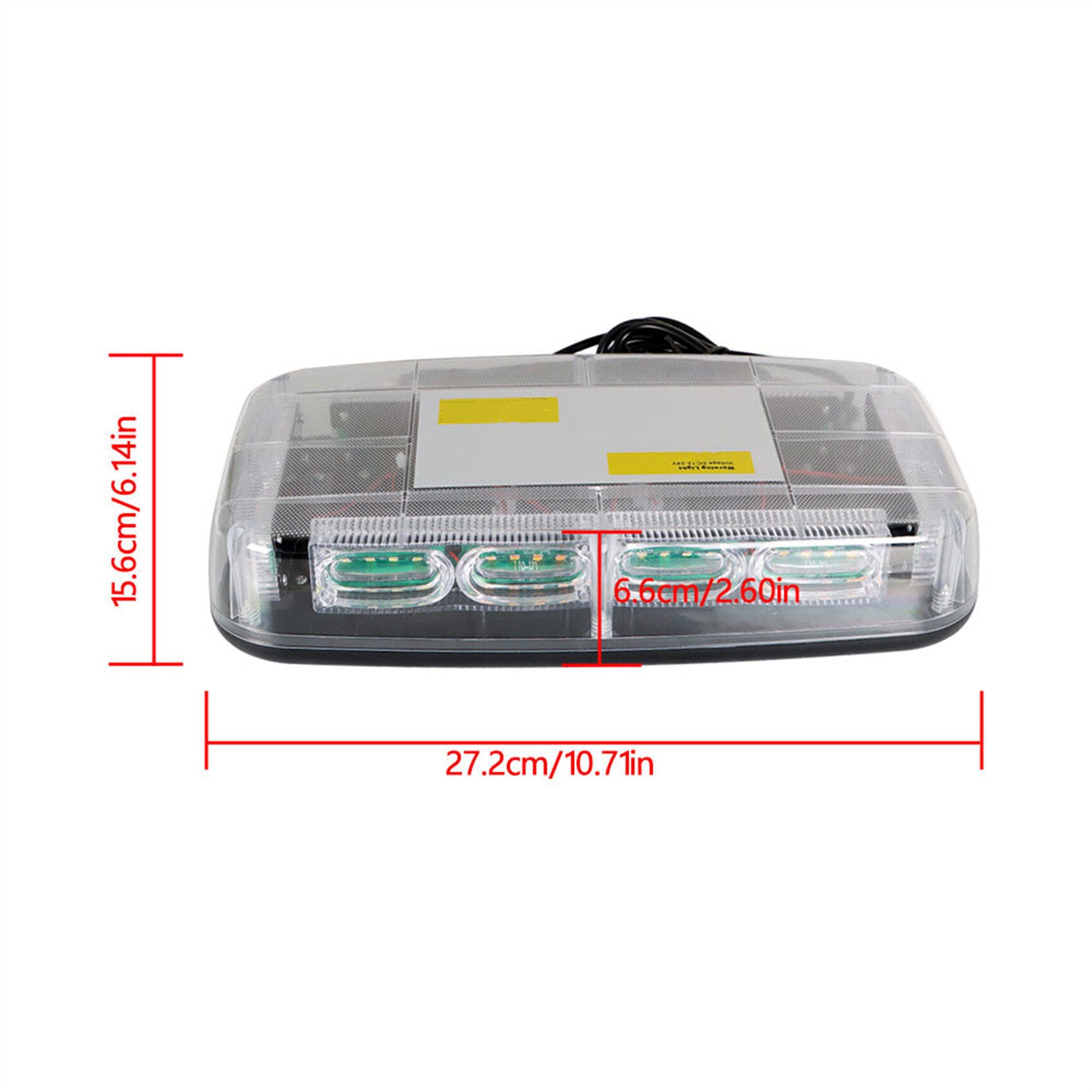 TOPPARTZ Emergency Safety Warning Light 48LED Strobe Flashing Light For Truck Top