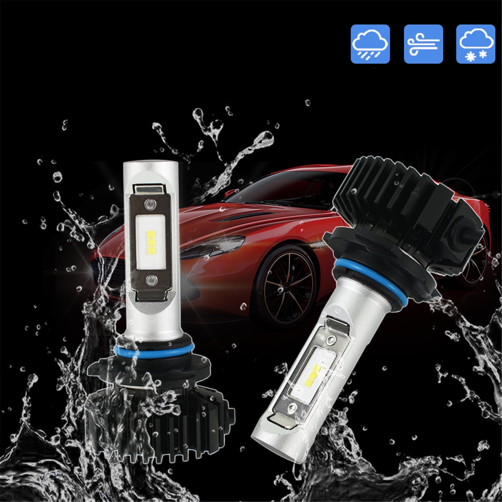 TOPPARTZ 2Pcs 9005/HB3 LED Headlight Bulbs 6000K White 30W 6000LM 6000K Super Bright Headlight Conversion Kit