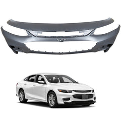TOPPARTZ Primered Front Bumper Cover without Parking Assist Sensor Holes Replacement for 2016-2018 Malibu