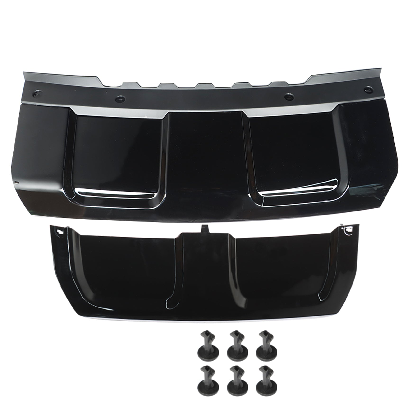 TOPPARTZ Front and Rear Black Skid Plate Bumper Trim Guard Protector Replacement for Range Rover Sport 2014 2015 2016 2017