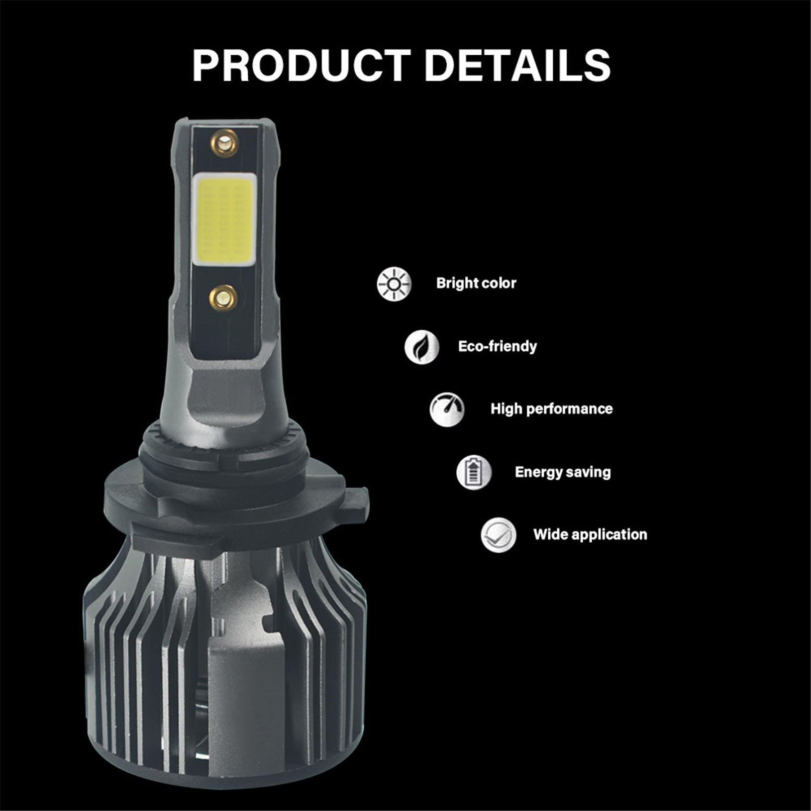 TOPPARTZ 2Pcs 9005/HB3 LED Headlight Bulbs,72W 10000LM 6000K Cool White Super Bright Auto High Beam/Low Beam LED Headlight Conversion Kit