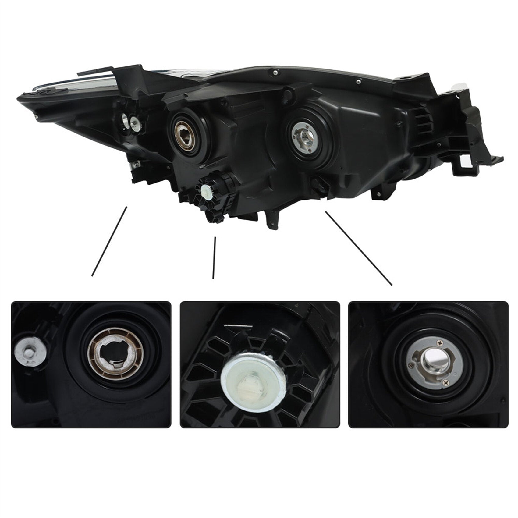 TOPPARTZ Headlight Assembly Replacement for Mazda CX-5 2013-2016 Factory Halogen Models Headlight Headlamp Set Driver Side