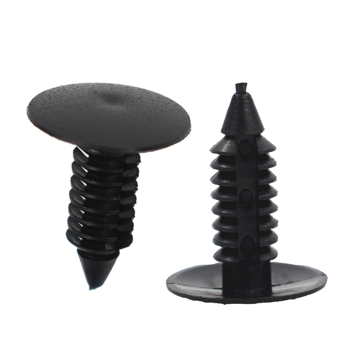 100 Pcs Black Plastic Rivets Fasteners 8mm Dia Hole for Car Auto Bumper Fender