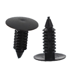 100 Pcs Black Plastic Rivets Fasteners 8mm Dia Hole for Car Auto Bumper Fender