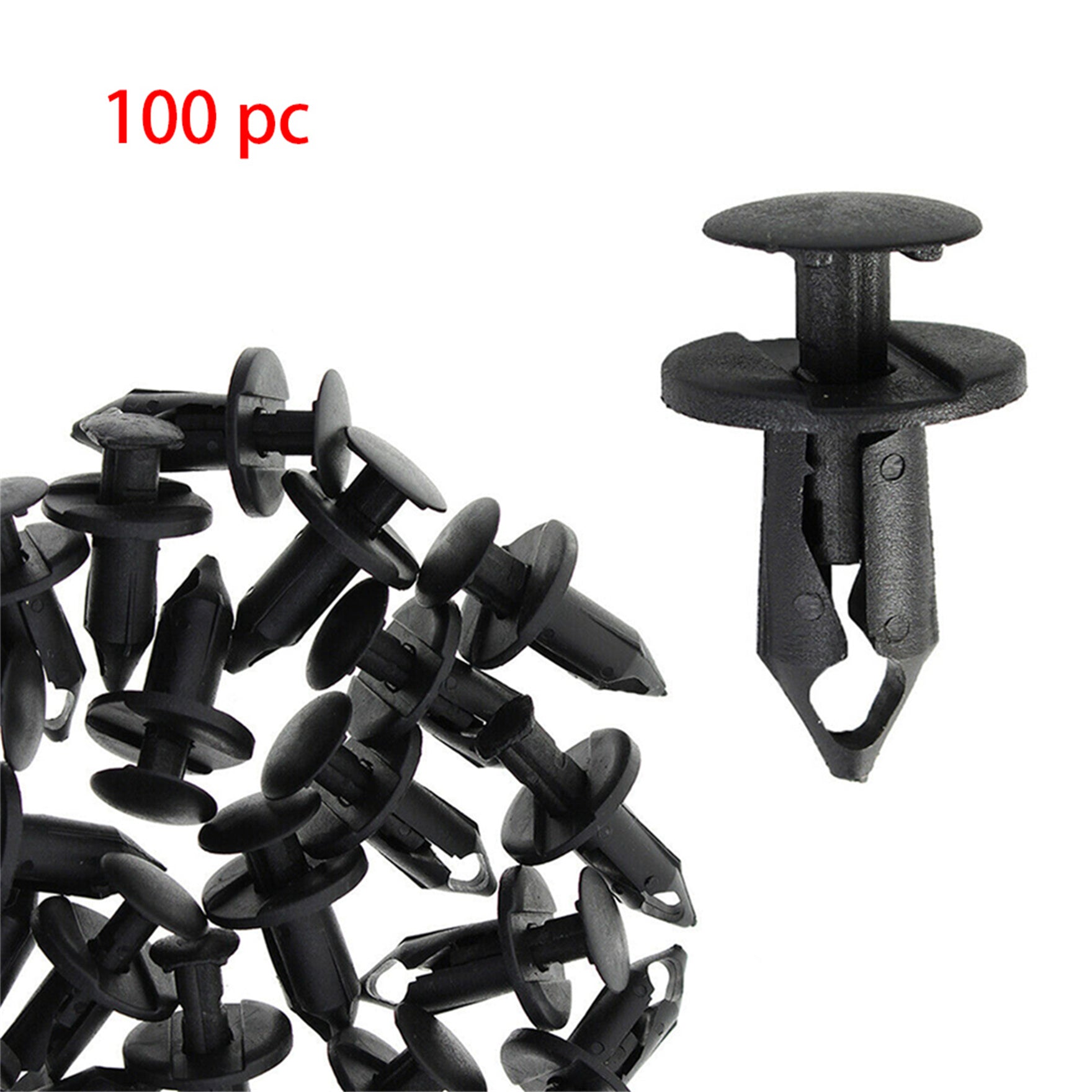100x Car 8mm Dia Hole Plastic Rivets Fastener Auto Fender Bumper Push Pin Clips