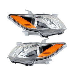 TOPPARTZ Pair Headlights Headlamps For 2007-2009 Toyota Camry Projector Chrome