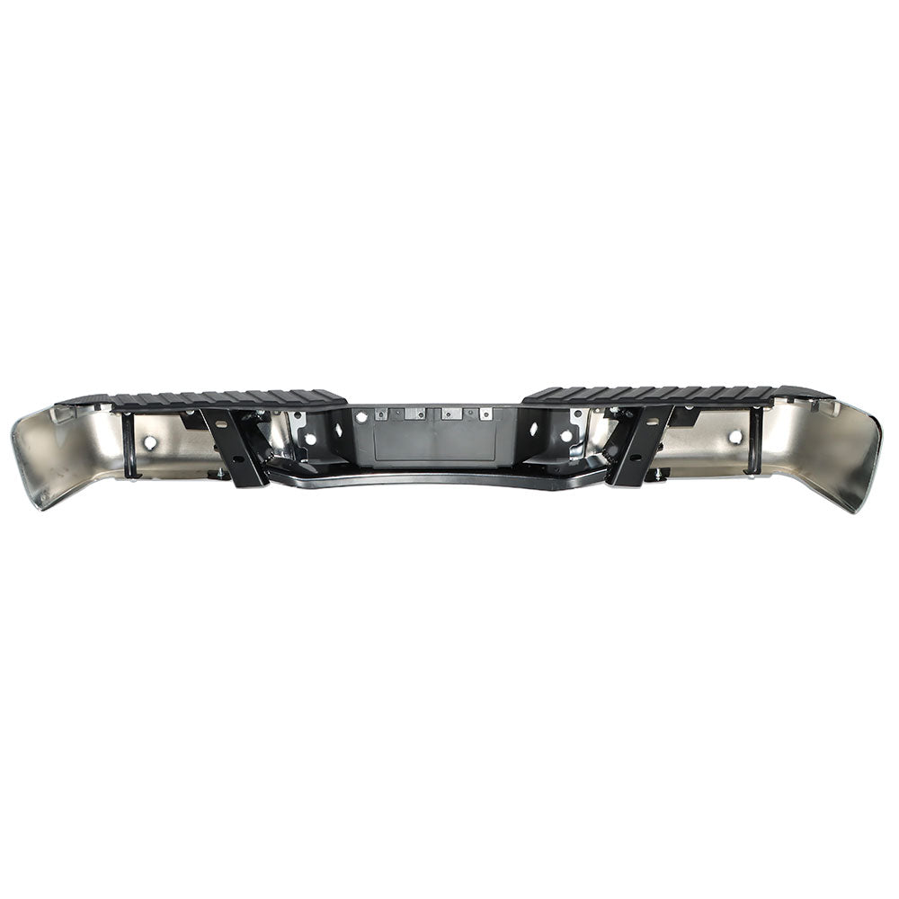 TOPPARTZ Chrome Rear Step Bumper Assembly For 2009-2014 Ford F150 W/Sensor Holes