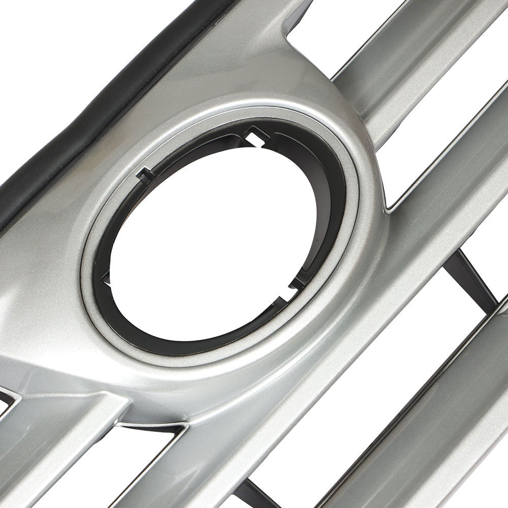TOPPARTZ Grille Grill Bumper Front Upper For 2011-2013 Toyota Highlander Silver Black
