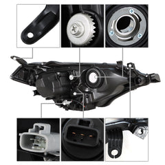 TOPPARTZ Fit For 2014-2016 Toyota Corolla Driver Side Chrome Housing Headlamp Headlight