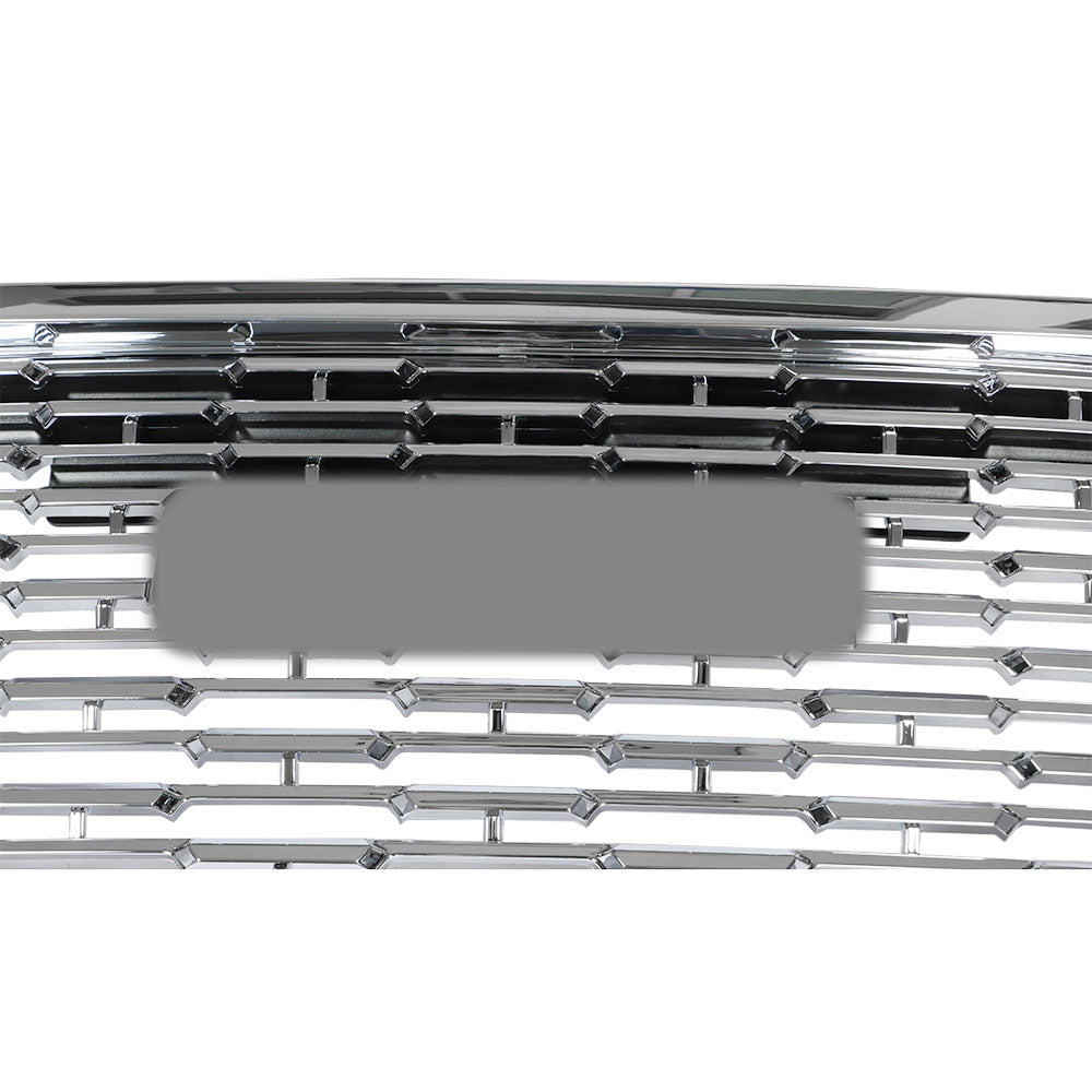 TOPPARTZ Front Plastic Grille Bumper Fit For 2015-2020 GMC Yukon Denali Silver Mesh Upper