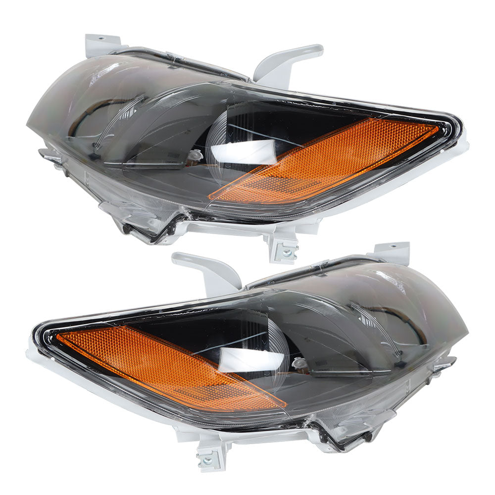 TOPPARTZ Black Headlights Headlamp Assembly For 2007-2009 Toyota Camry  LH + RH
