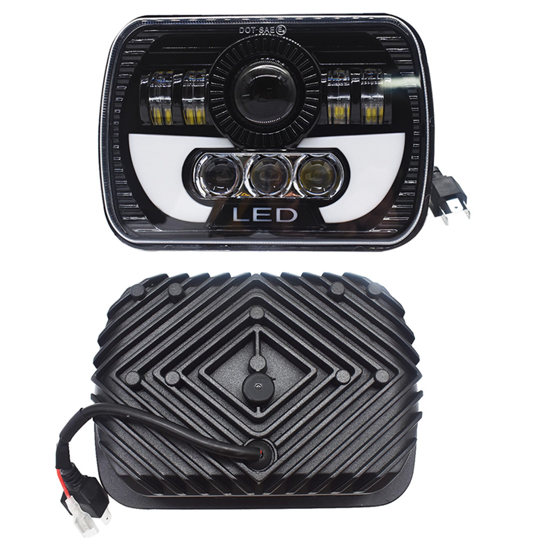 120W LED Headlight DRL For 1986-1995 Jeep Wrangler YJ 1984-2001 Cherokee XJ