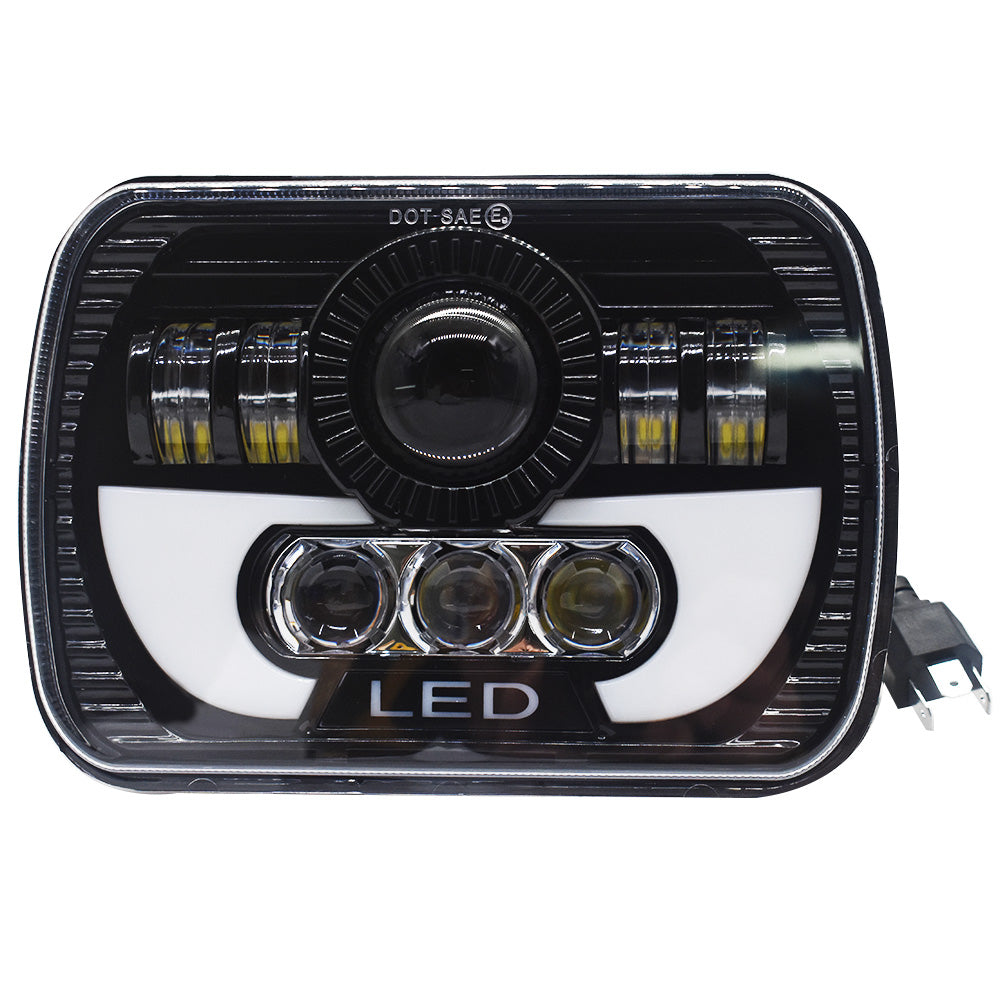 120W LED Headlight DRL For 1986-1995 Jeep Wrangler YJ 1984-2001 Cherokee XJ