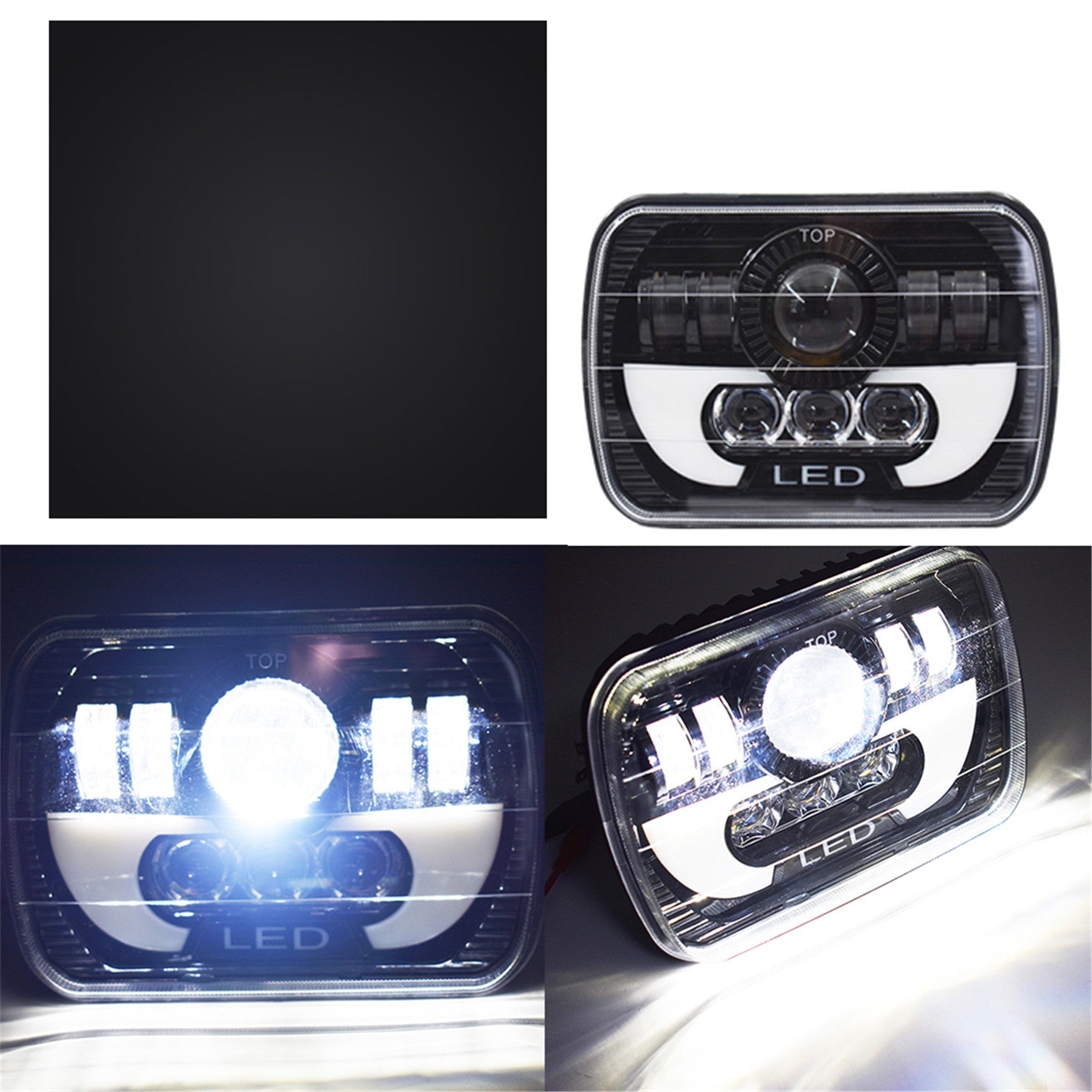 120W LED Headlight DRL For 1986-1995 Jeep Wrangler YJ 1984-2001 Cherokee XJ