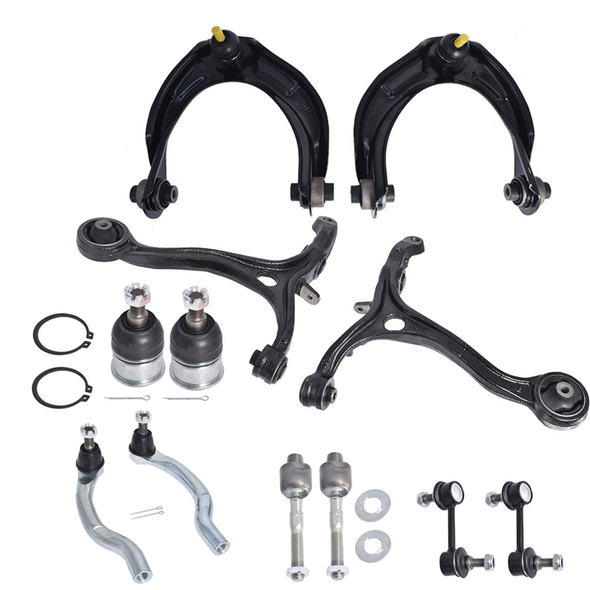 12pc Suspension Kit Front Lower Upper Control Arm Ball Joint for 08-12 Accord