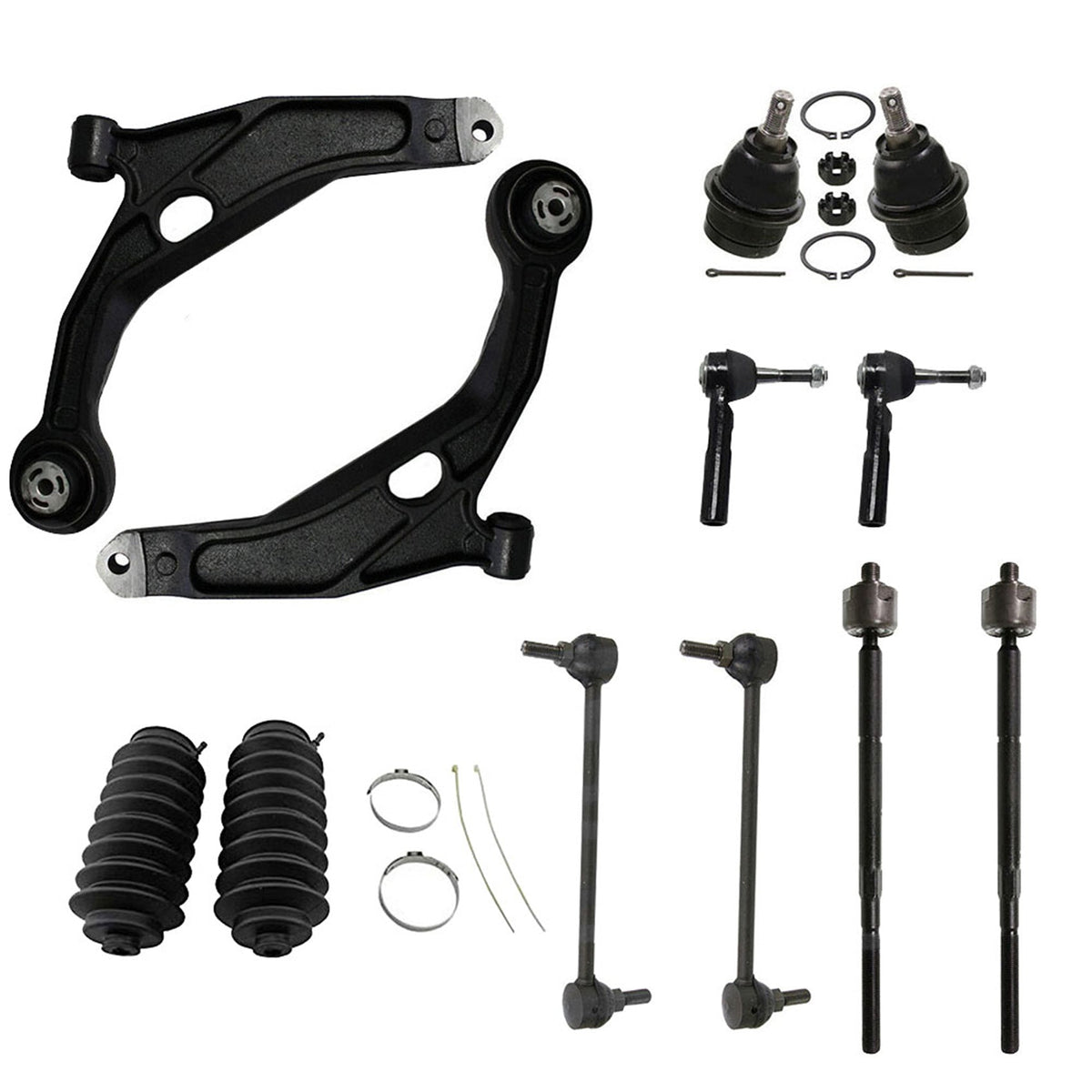 12pc Suspension Lower Control Arm Tie rods Kit For Dodge Journey 2009 - 2015