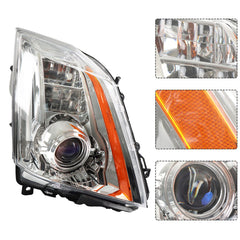 TOPPARTZ Headlight Assembly Replacement for Cadillac CTS HID/Xenon LED DRL 2008-2014 Headlight Set Passenger Side
