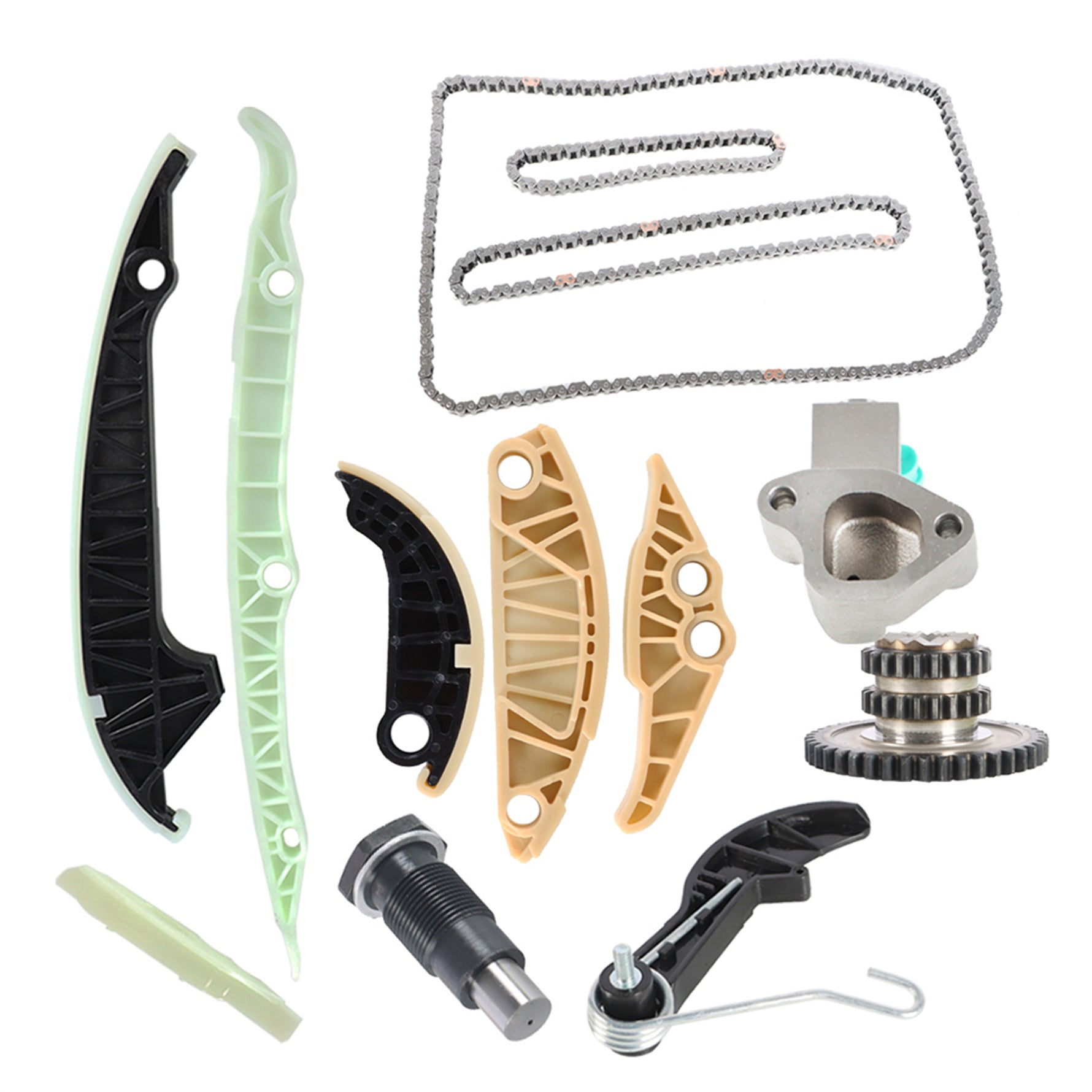 13Pcs Timing Chain Set For VW Jetta Golf MK5 MK6 Passat Audi A4 EA888 1.8T 2.0T