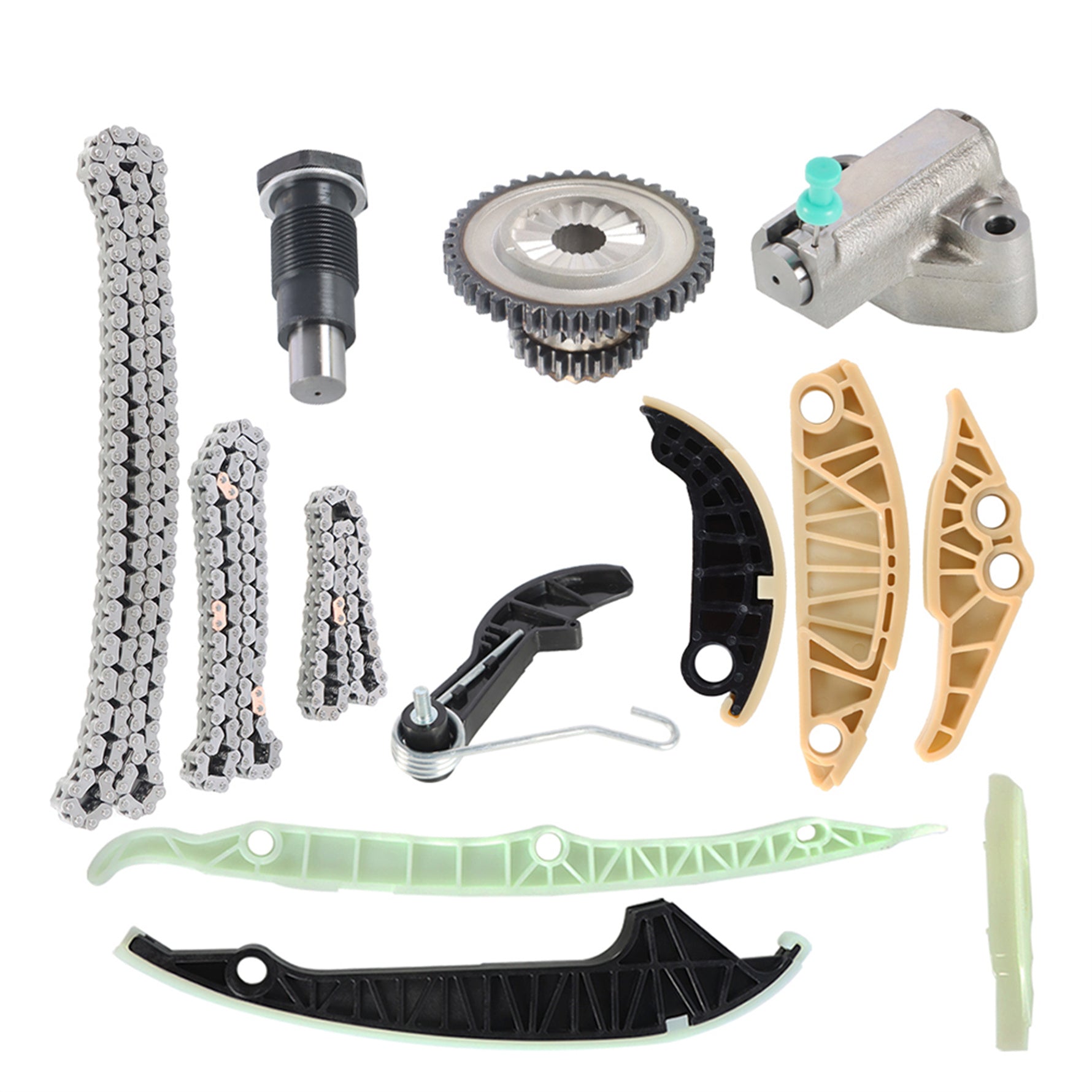 13Pcs Timing Chain Set For VW Jetta Golf MK5 MK6 Passat Audi A4 EA888 1.8T 2.0T