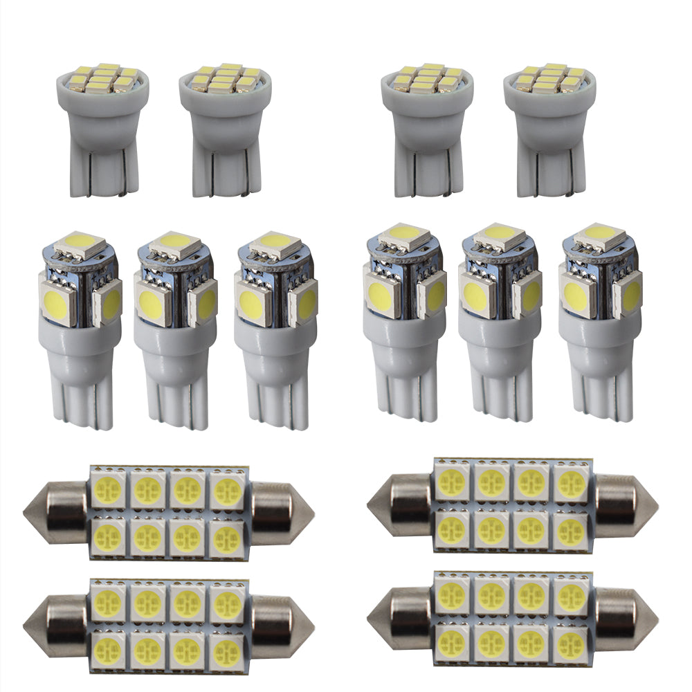 14x White LED light interior package kit For 1999-2016 Ford F250 F350 Super Duty