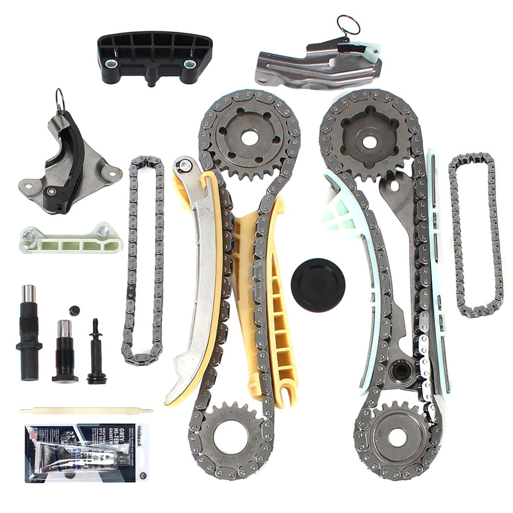 TOPPARTZ Timing Chain Kit w/ Gears + Water Pump Kit Replacement for Ford Mazda Mercury 4.0L SOHC V6 1997-2009