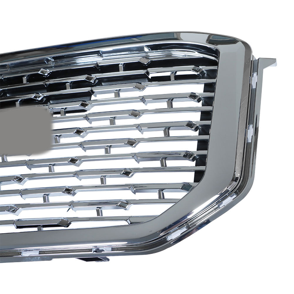 TOPPARTZ Front Plastic Grille Bumper Fit For 2015-2020 GMC Yukon Denali Silver Mesh Upper
