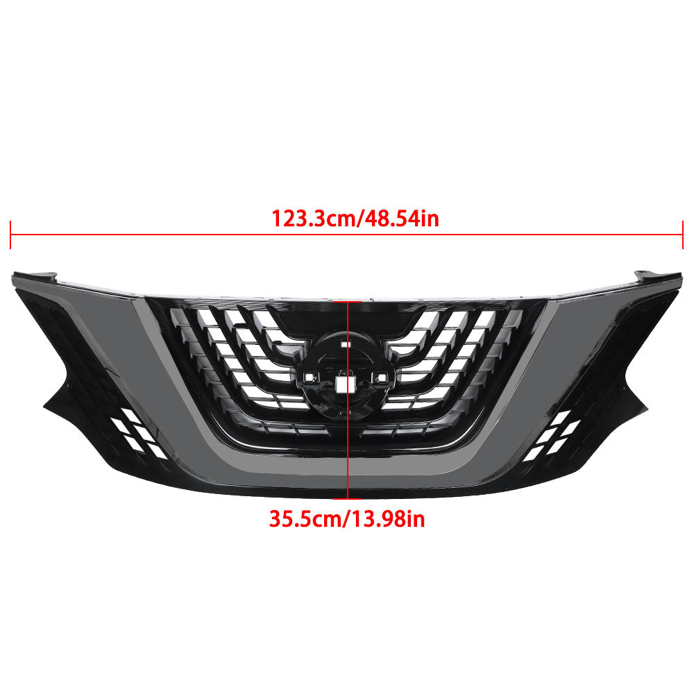 TOPPARTZ Front Plastic Grille Bumper For 2015-2018 Nissan Murano Chrome Black Painted