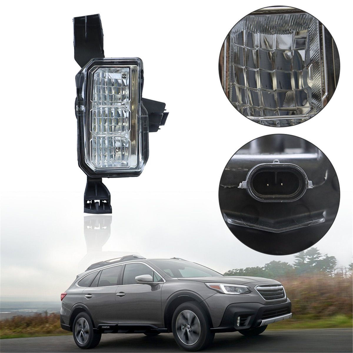 TOPPARTZ LED Fog Light Bumper Driving Lamp Replacement for 2020 2021 2022 Subaru Outback Right Side (Passenger Side)