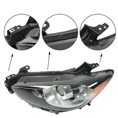 TOPPARTZ Headlight Assembly Replacement for Mazda CX-5 2013-2016 Factory Halogen Models Headlight Headlamp Set Driver Side