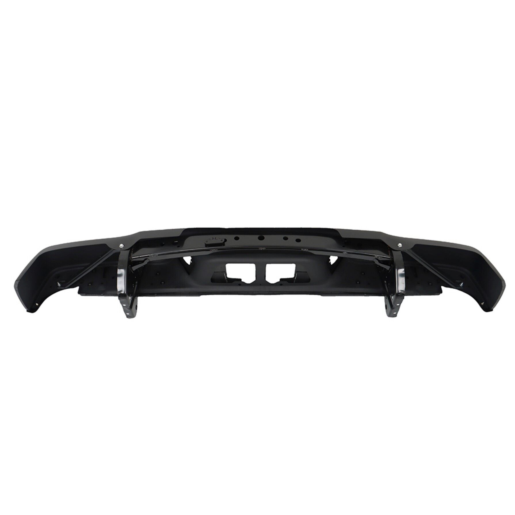 TOPPARTZ Black Rear Step Bumper Replacement for 2007-2013 Toyota Tundra with Rock Warrior Pkg without Parking Aid Sensor Holes