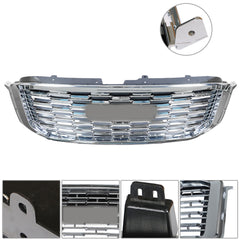 TOPPARTZ Front Plastic Grille Bumper Fit For 2015-2020 GMC Yukon Denali Silver Mesh Upper