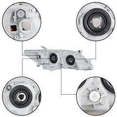 TOPPARTZ Black Headlights Headlamp Assembly For 2007-2009 Toyota Camry  LH + RH