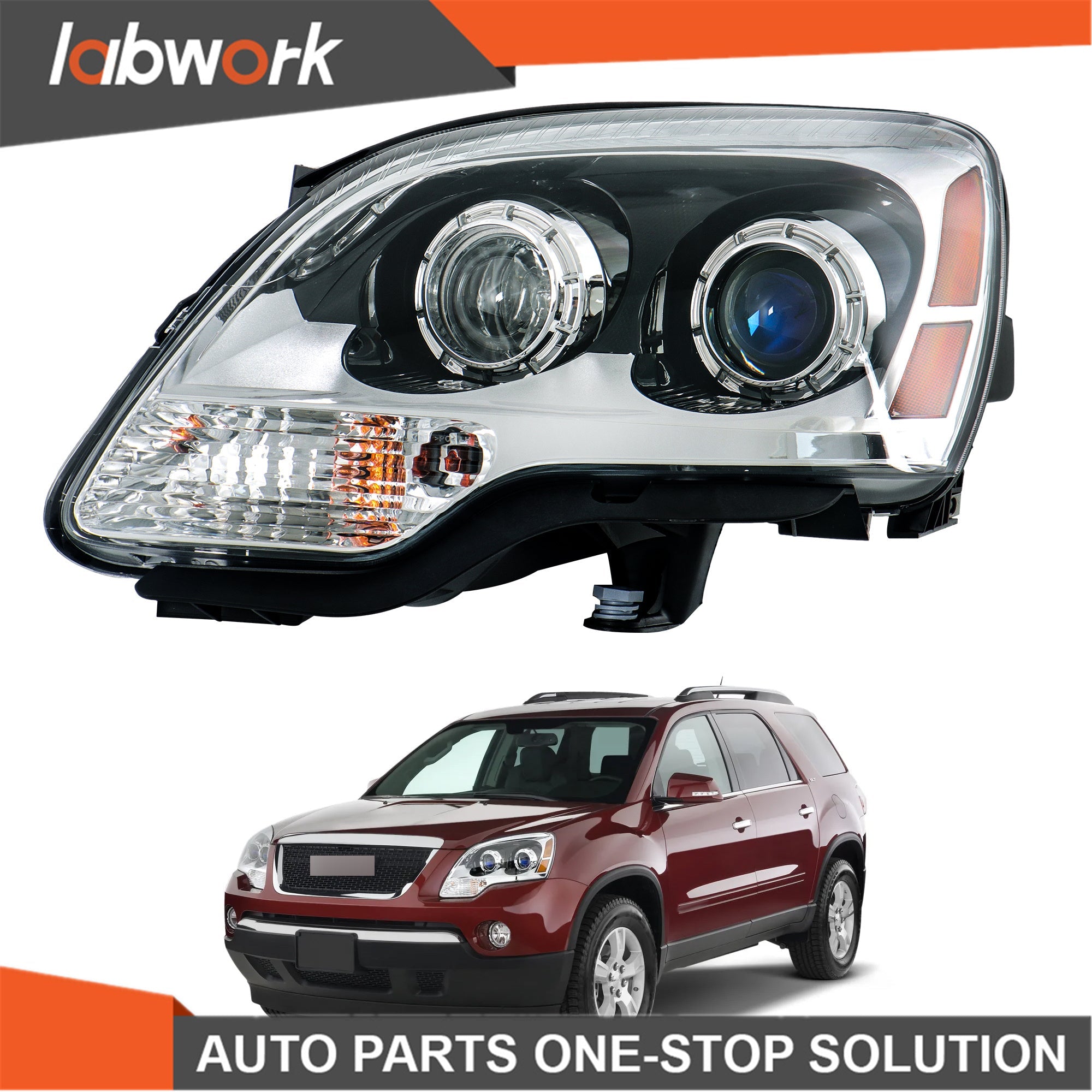 TOPPARTZ Headlights For GMC Acadia 2007-2012 HID Projector GM2502323 Left Side