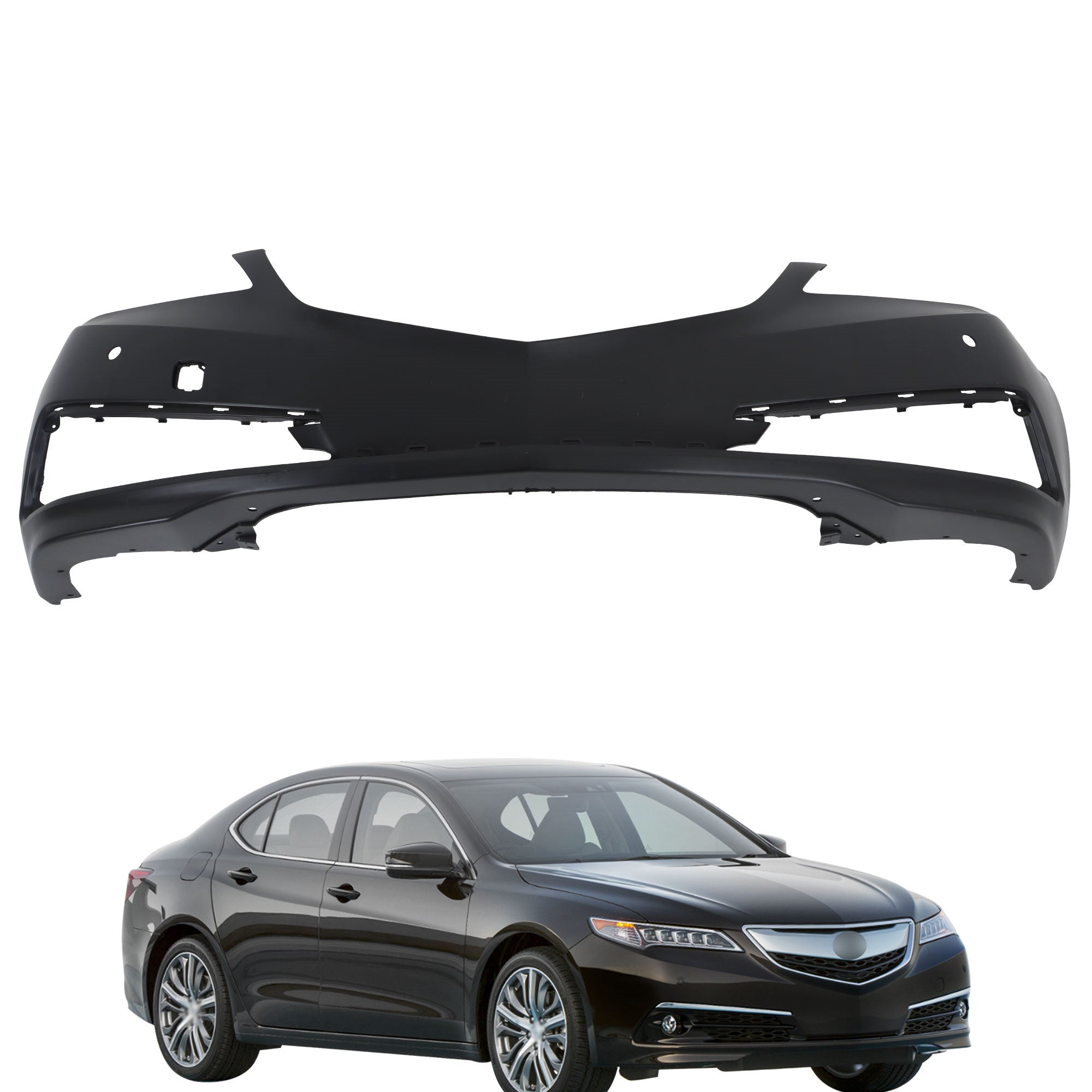 TOPPARTZ Front Bumper Cover Fascia For 2015-2017 Acura TLX W/ Sensor Holes Primed