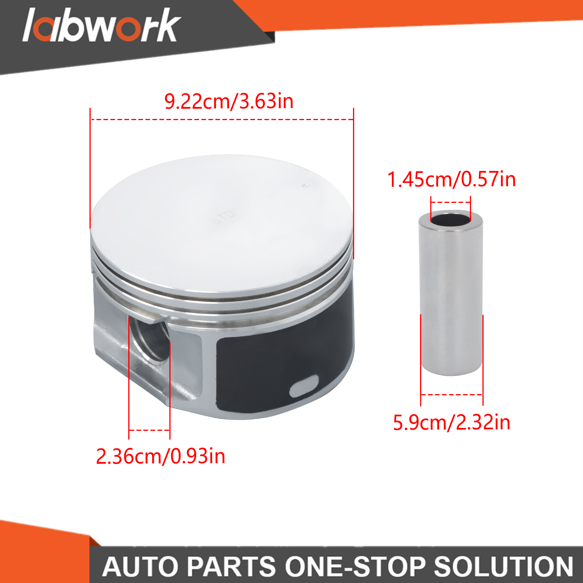 TOPPARTZ Pistons with Rings Set & Pin Kit for Chrysler Dodge Jeep Mitsubishi 4.7L