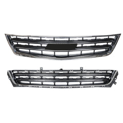TOPPARTZ Front Grille For 2014-2020 Chevrolet Impala Black Chrome Upper Lower Plastic
