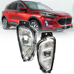 TOPPARTZ Left+Right Fog Lights For 2020-2022 Ford Escape LED Bumper Lamps+Switch