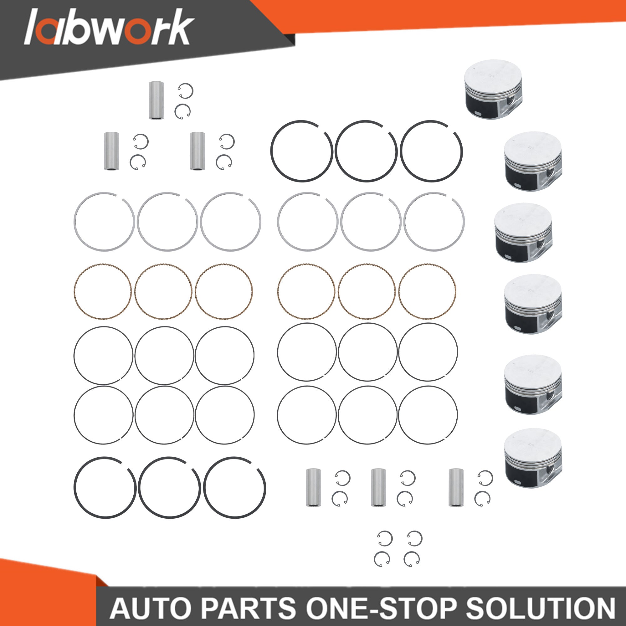 TOPPARTZ Pistons w/ Rings For Dodge Durango Ram Jeep Grand Cherokee 02-10 3.7L