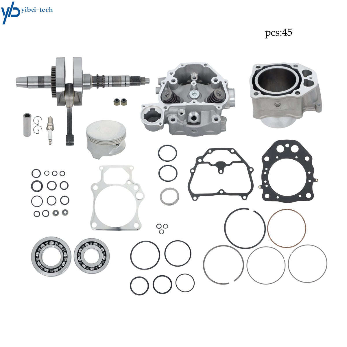 Cylinder Head/Crankshaft/Cylinder Rebuild Kit/Bearing For Honda TRX500 2009-24