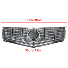 TOPPARTZ Front Bumper Upper+Lower Grille Chrome Set For 2013-2016 Cadillac SRX