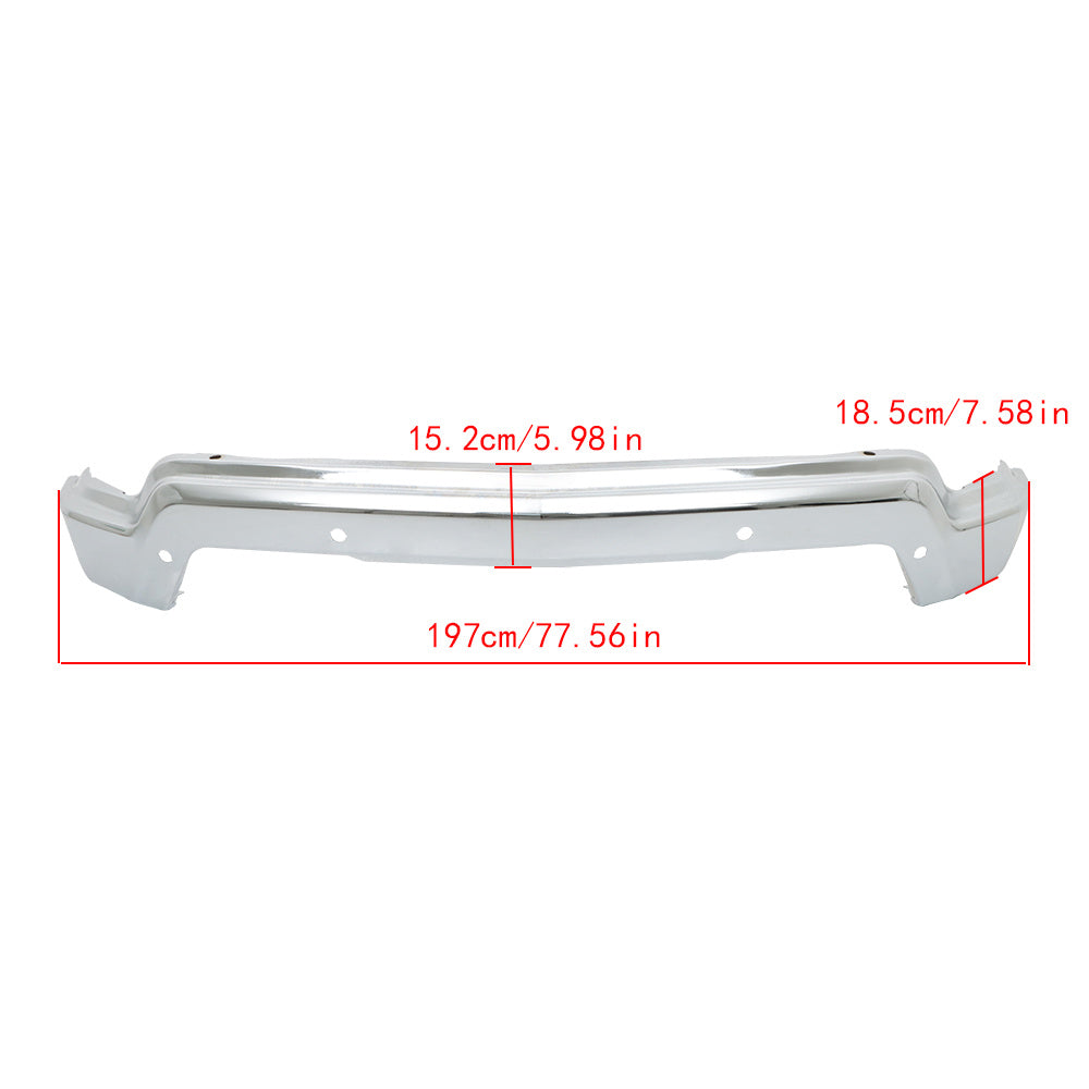 TOPPARTZ Steel Front Bumper Face Bar W/ Holes For 22-23 Chevrolet Silverado 1500