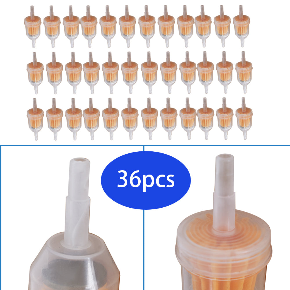 Universal Fuel Filter 36 Pack 1/4' x 5/16' Gas Inline For Kawasaki Kohler Briggs