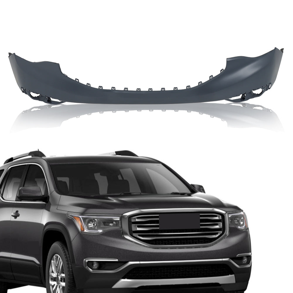 TOPPARTZ For 2017 2018 2019 GMC Acadia Front Bumper Cover Upper W/O Radar Holes