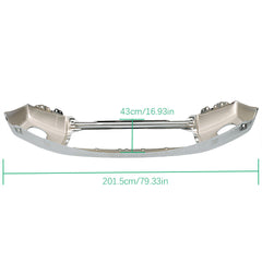 TOPPARTZ Steel Front Bumper For 2007-2013 Toyota Tundra With Sensor Hole Chrome