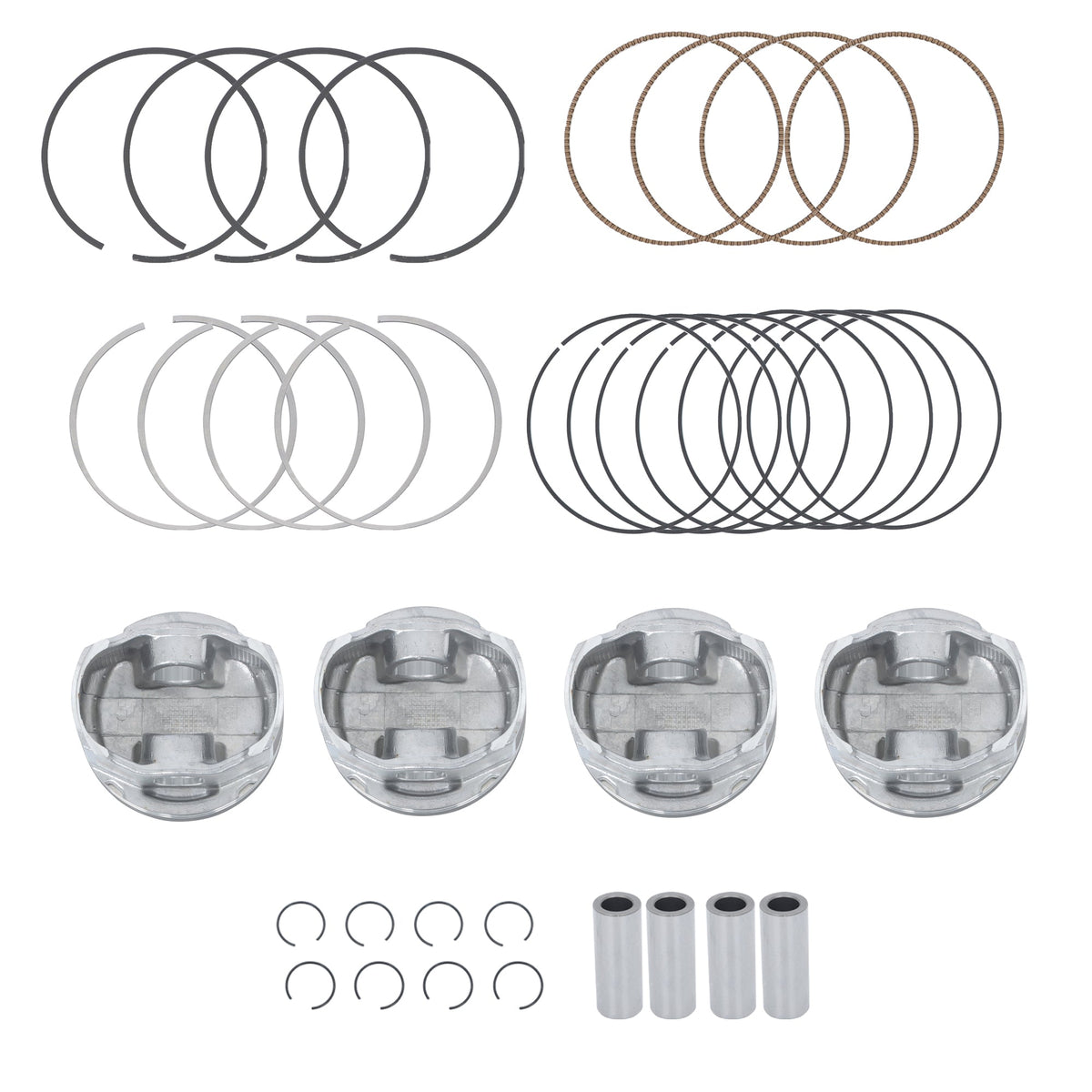 TOPPARTZ Pistons & Rings Kit For 2007-2013 Toyota Camry RAV4 Scion tC Lexus 2.4L