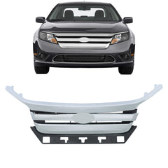 TOPPARTZ Front Grille + Chrome Grill Trim Plastic For 2010 2011 2012 Ford Fusion